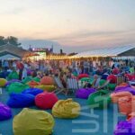 Летний корпоратив на вертолетной площадке в шатрах «Миди»